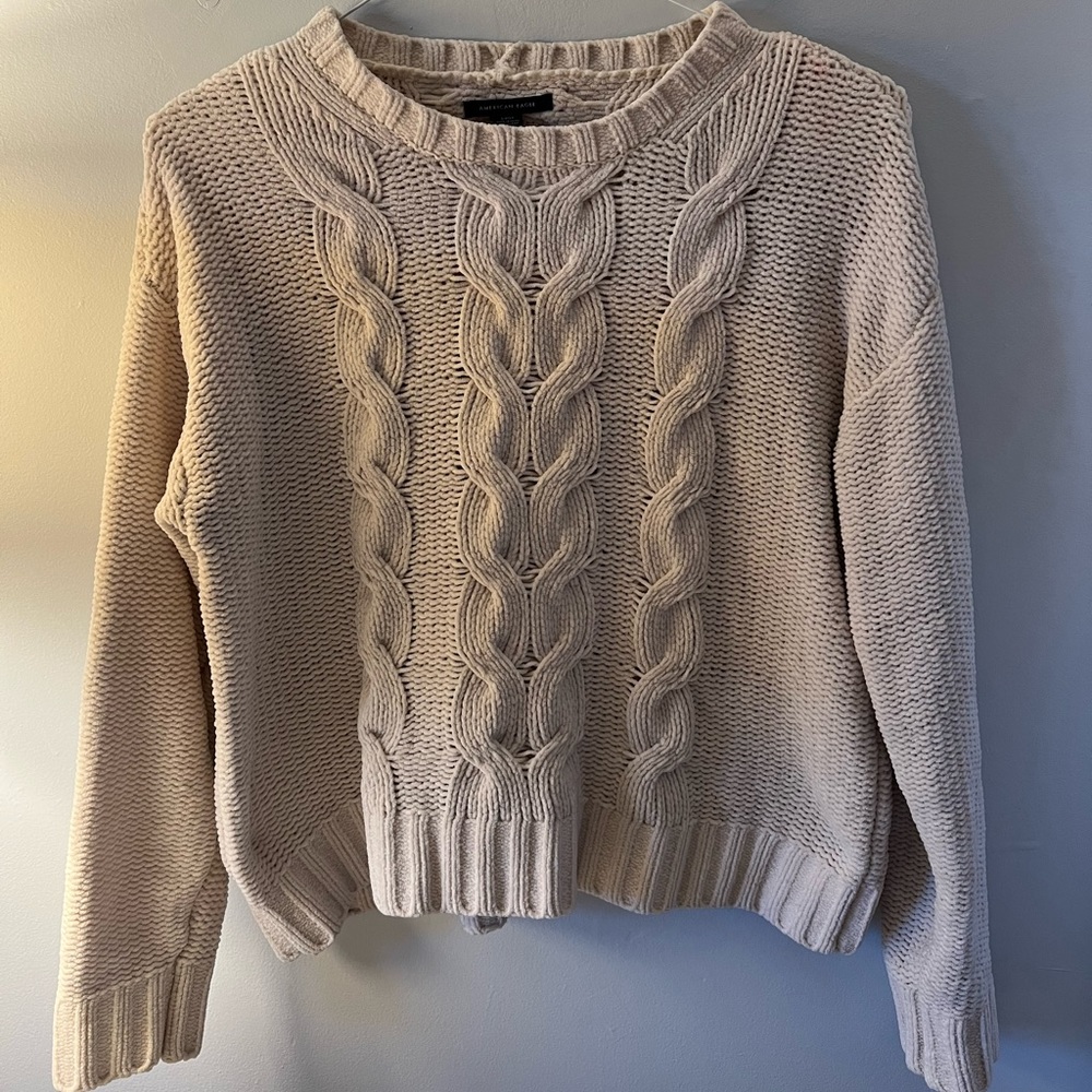 white soft sweater
